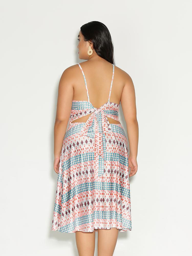 Tribal Back Bow Tie Dress
