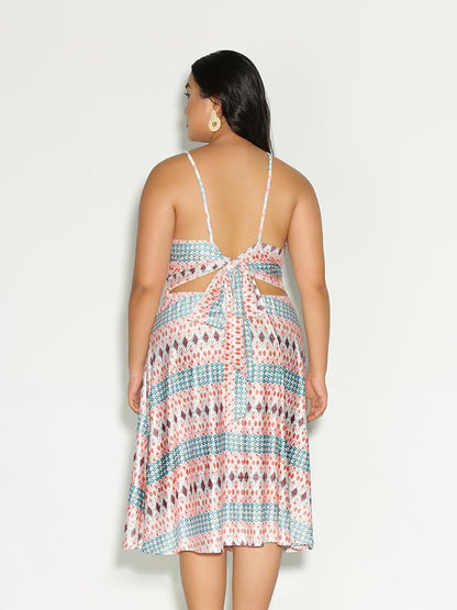 Tribal Back Bow Tie Dress
