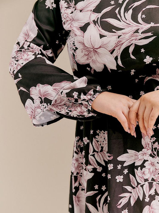 Floral Printed Round Neck Dress