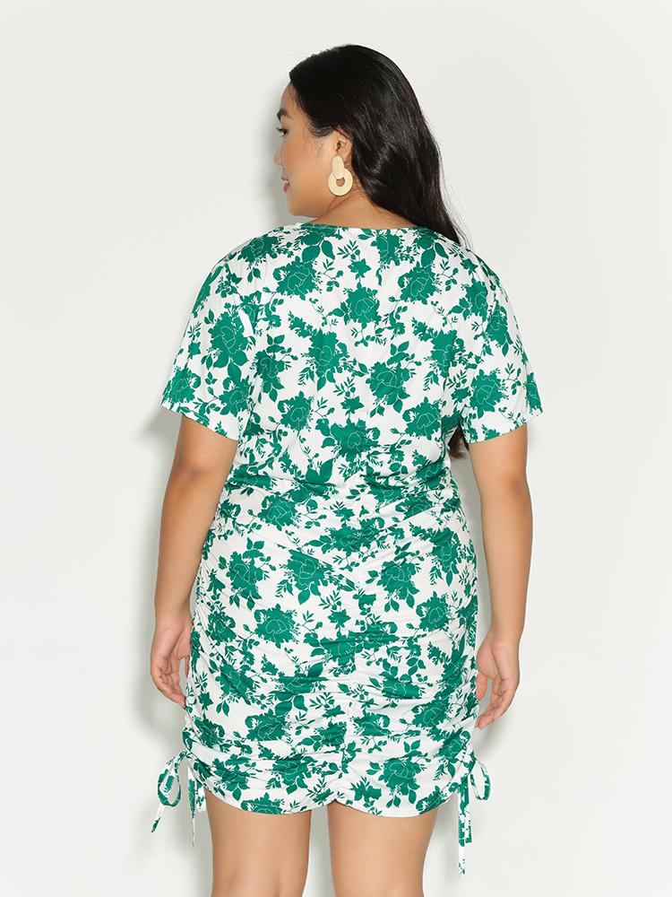 Ditsy Floral Ruched Dress