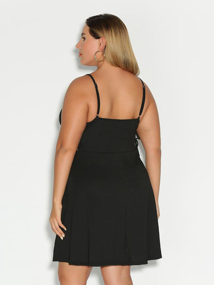 Knotted Ruffle Hem Dress