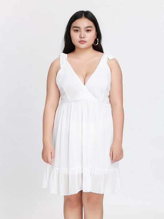 Surplice Neck Backless Dress