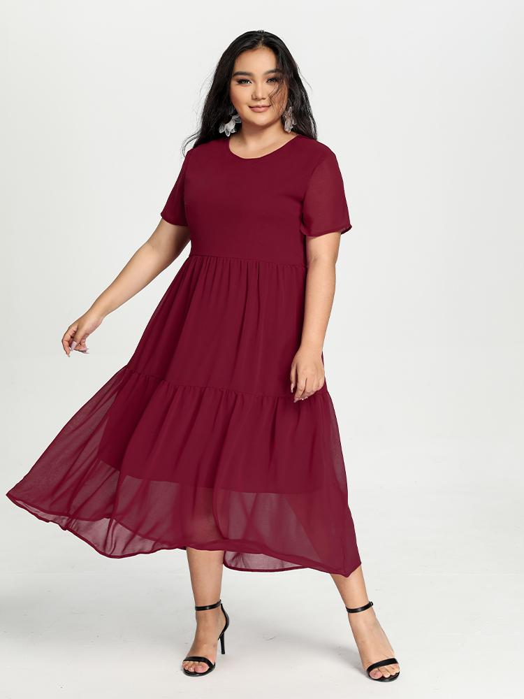 Solid Chiffon Maxi Dress