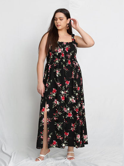 Floral Print Ruffle Dress