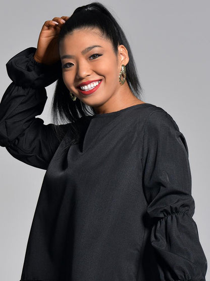 Round-neck Asymmetrical Top