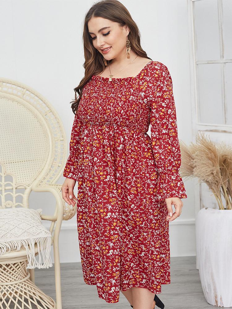 Backless Ditsy Floral Boho Dresses