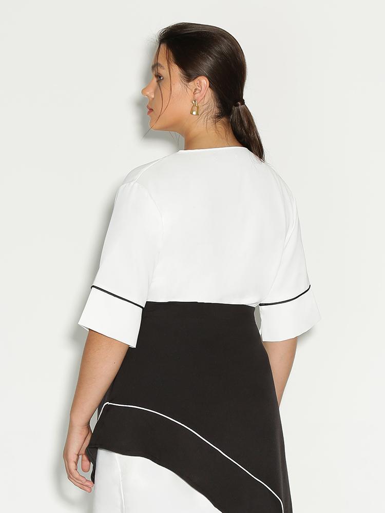 Contrast Stitch Blouse