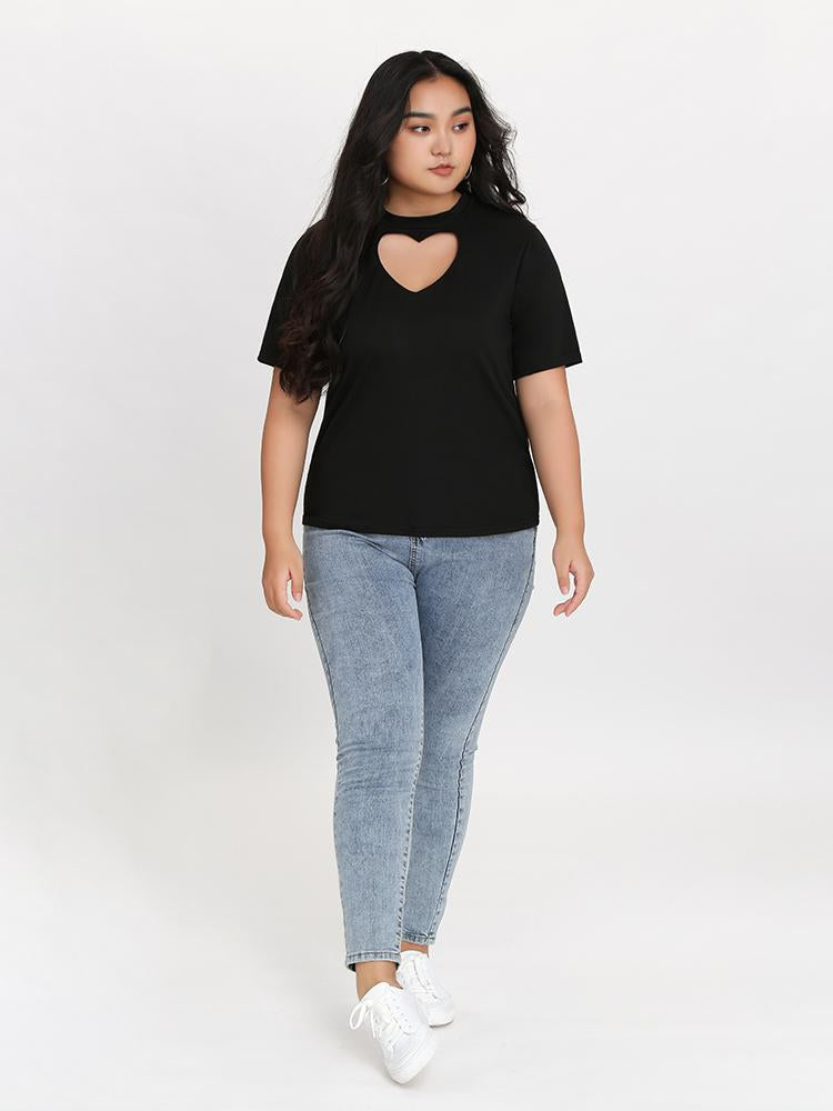 Heart Cut Out T-Shirt