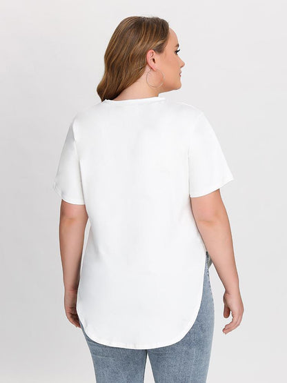 Solid Slit Side T-shirt