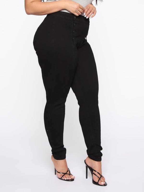 Button Detail Slim Fit Pants