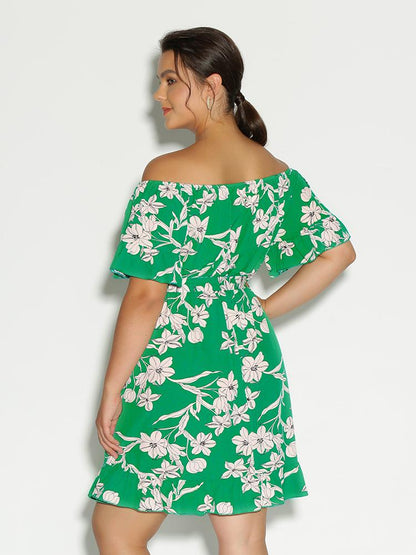 Floral Ruffle Hem Dress