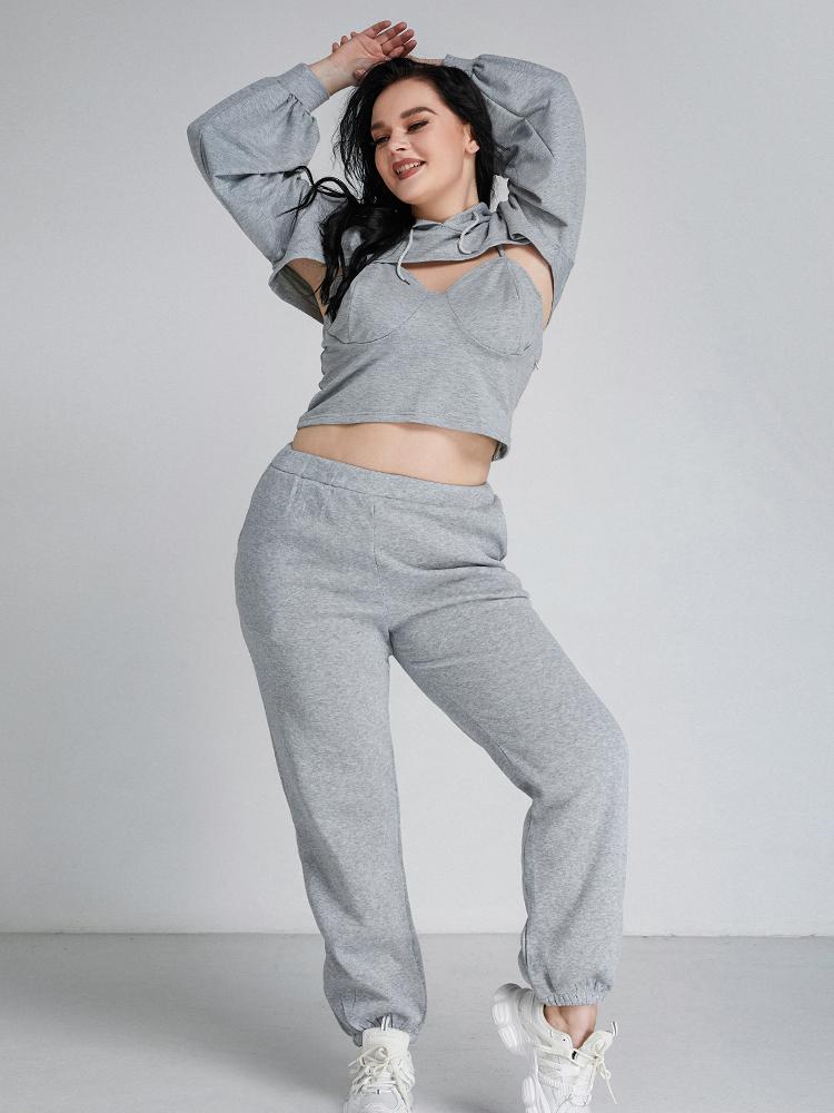 Chic Cut Out Crop Hoodie