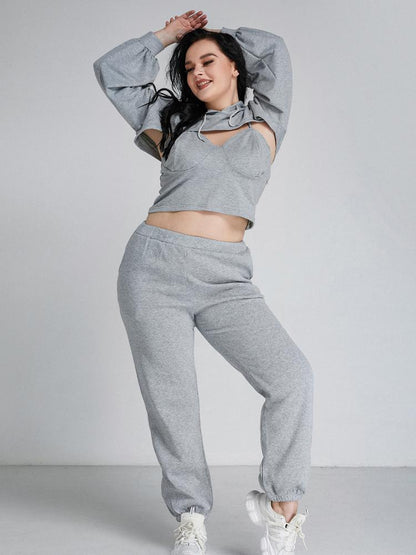 Chic Cut Out Crop Hoodie