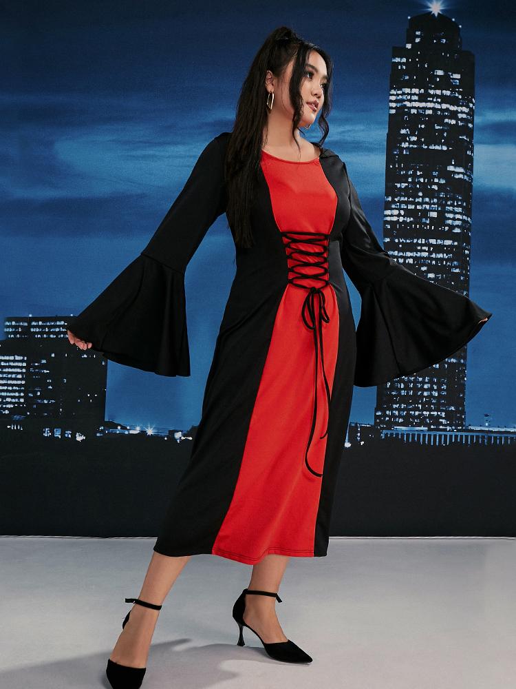 Cross Knotted Dolman Sleeve Dress