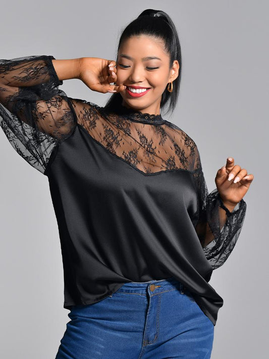 Lace Patchwork Blouse