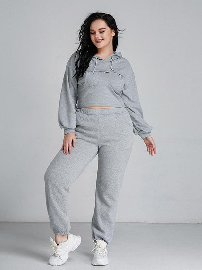 Chic Cut Out Crop Hoodie