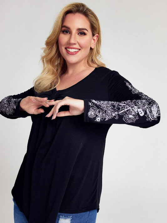 Printed Floral Blouse Tops