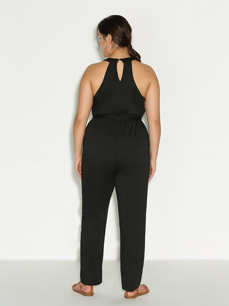 Knot Keyhole Back Jumpsuit