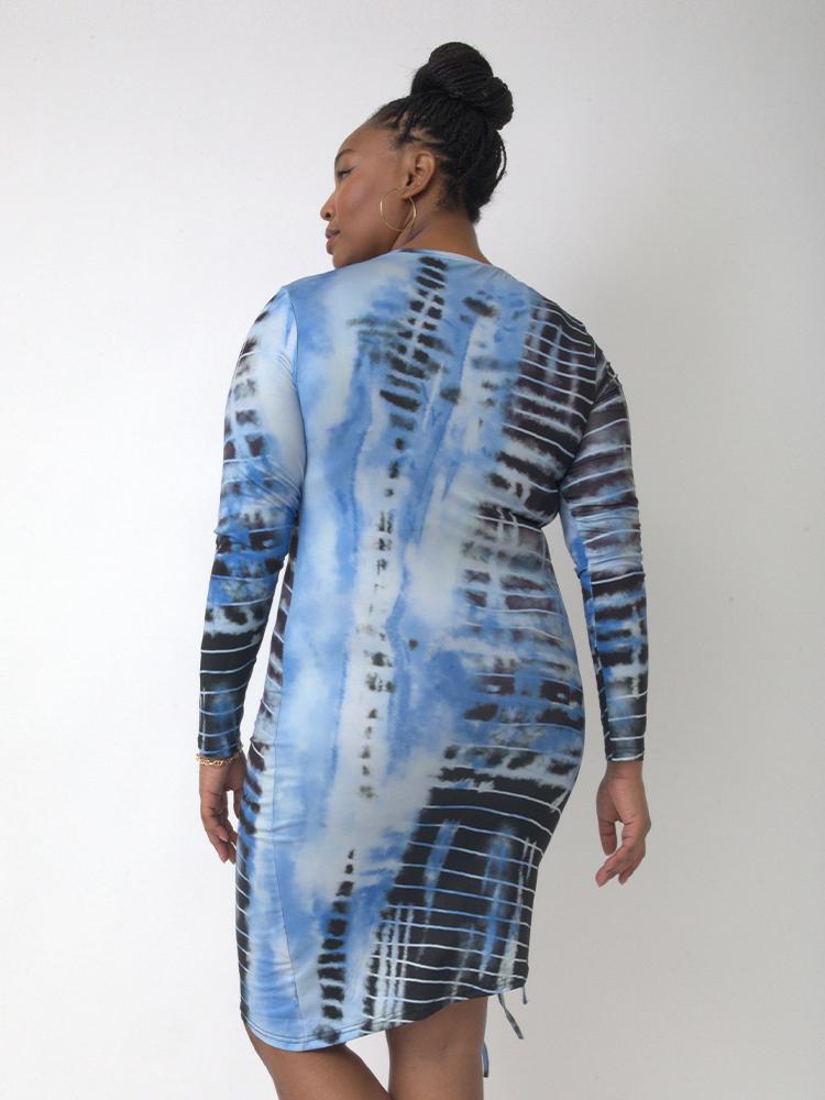Tie Dye Knotted Bodycon Dress
