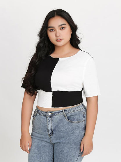 Contrast Black White T-Shirt