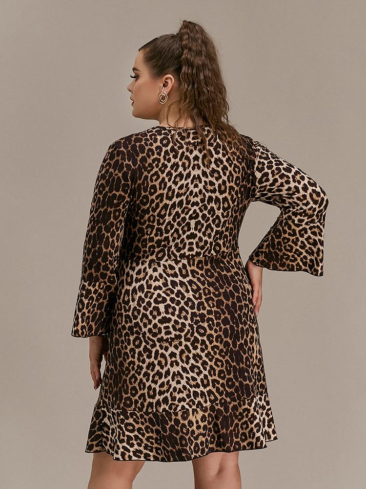 Leopard Ruffle Hem Dress