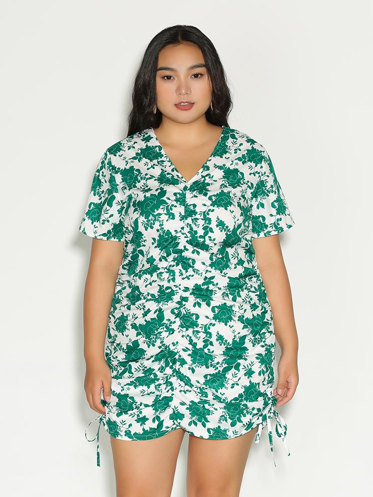 Ditsy Floral Ruched Dress