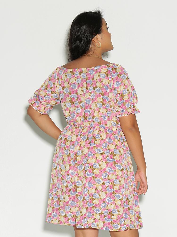 Ditsy Floral Puff Sleeve Dress