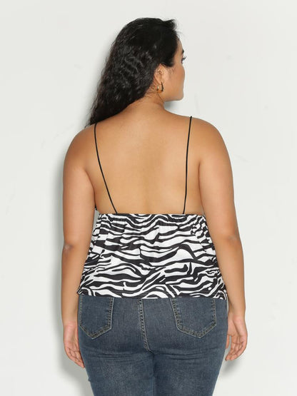 Zebra Print Backless Top