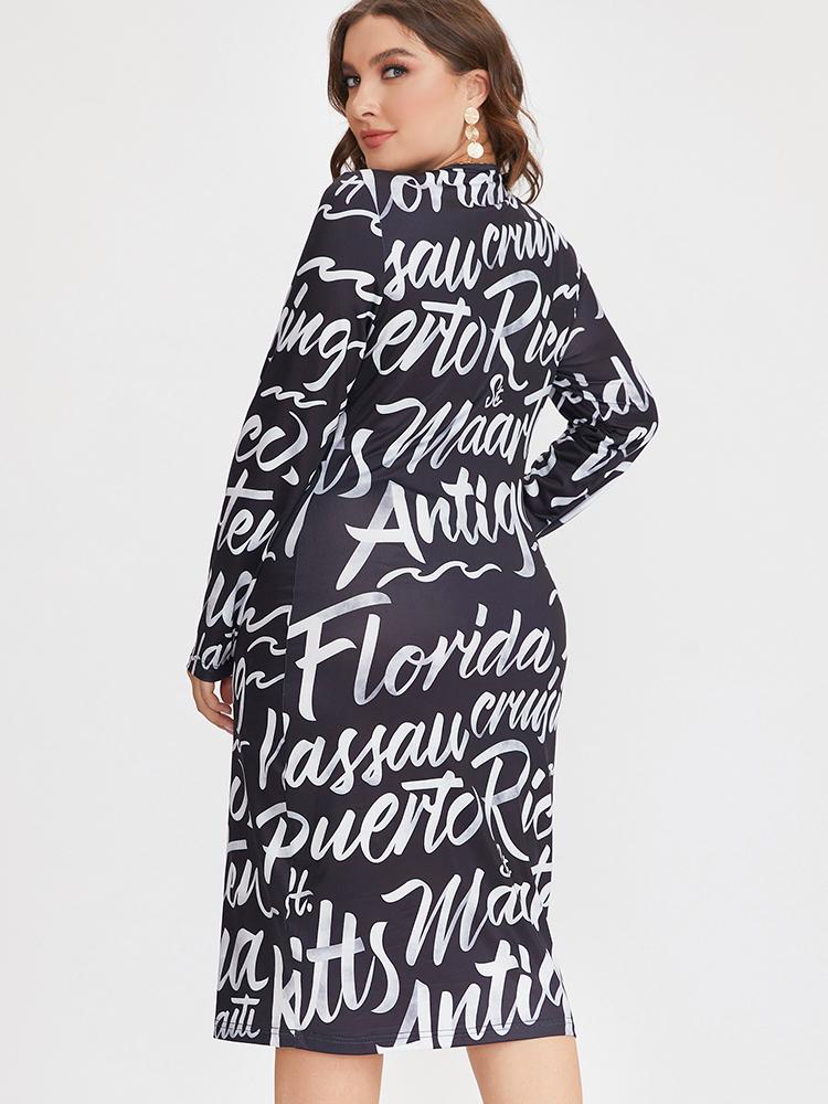 Printing Round Neck Dress