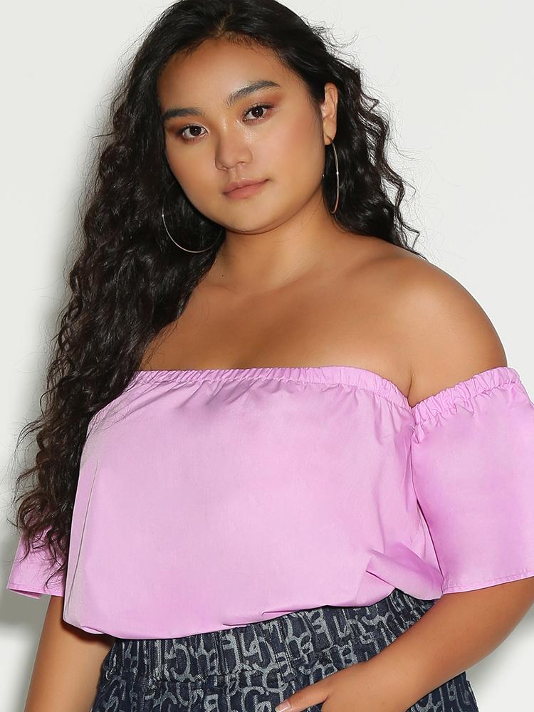 Off Shoulder Elastic Top