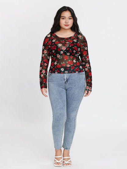 Ditsy See Through T-Shirt