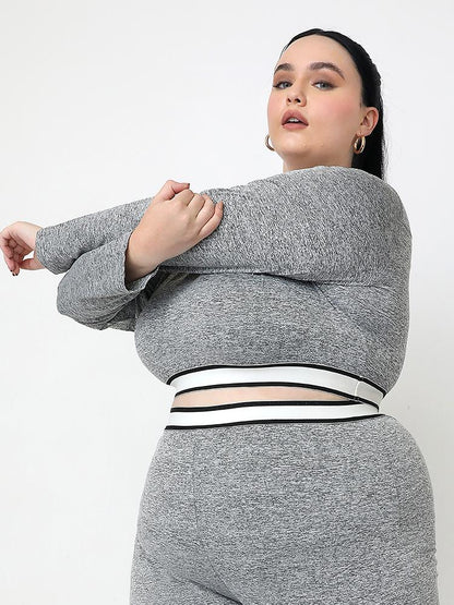 Long Sleeve Crew Neck Crop Top