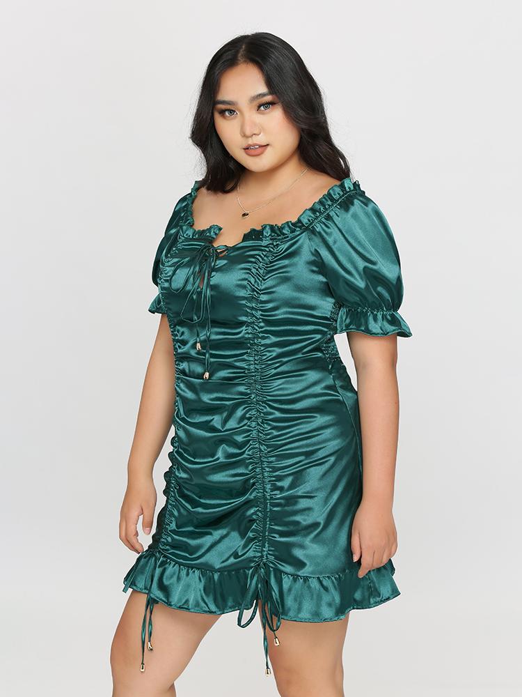 Ruffle Ruched Dress