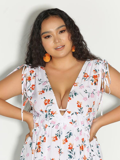 Ditsy Floral Plunge Dress