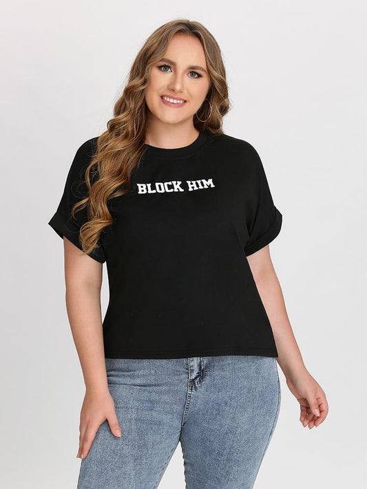 Slogan Short Sleeve T-shirt