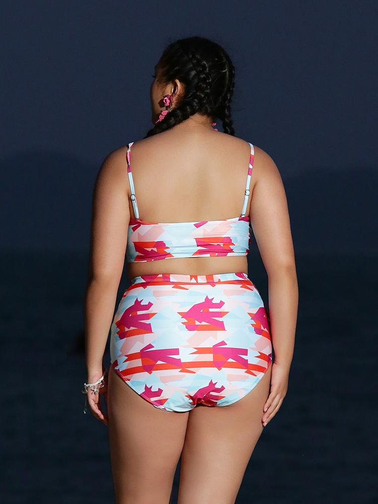 Geometry High Waist Swimsuit