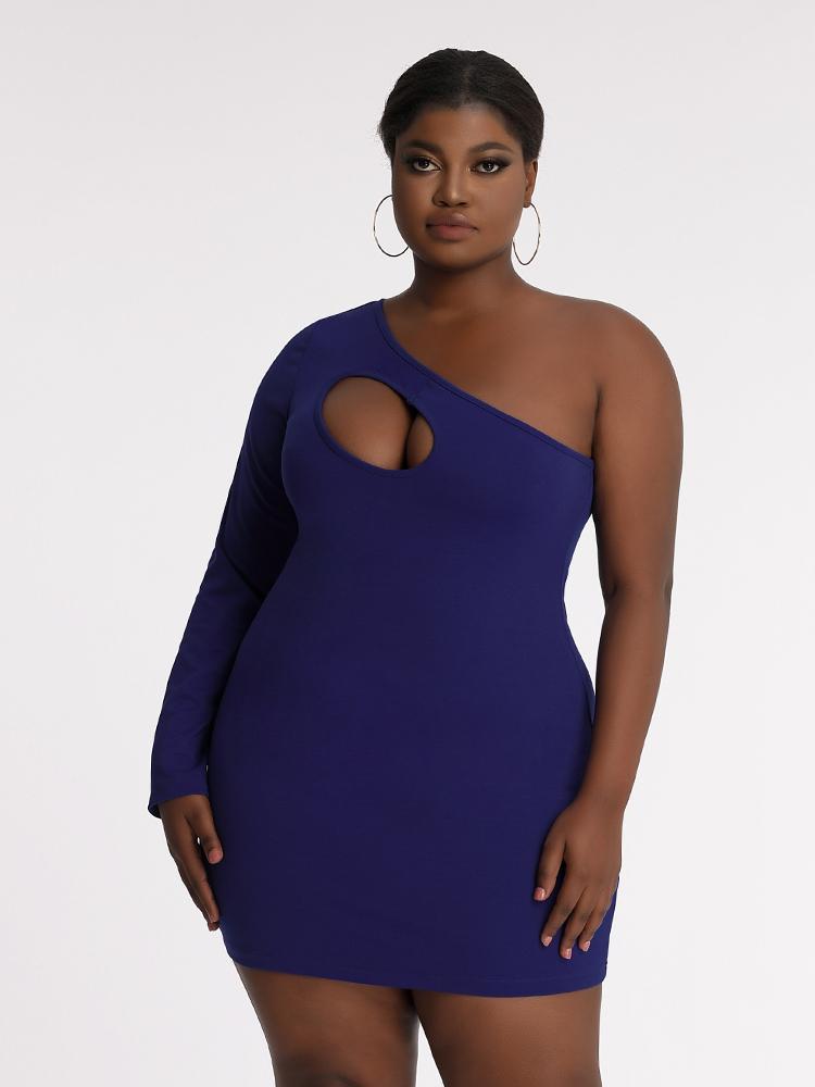 One Shoulder Cut Out Dress