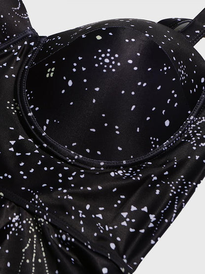 Moon Star Print Tankini