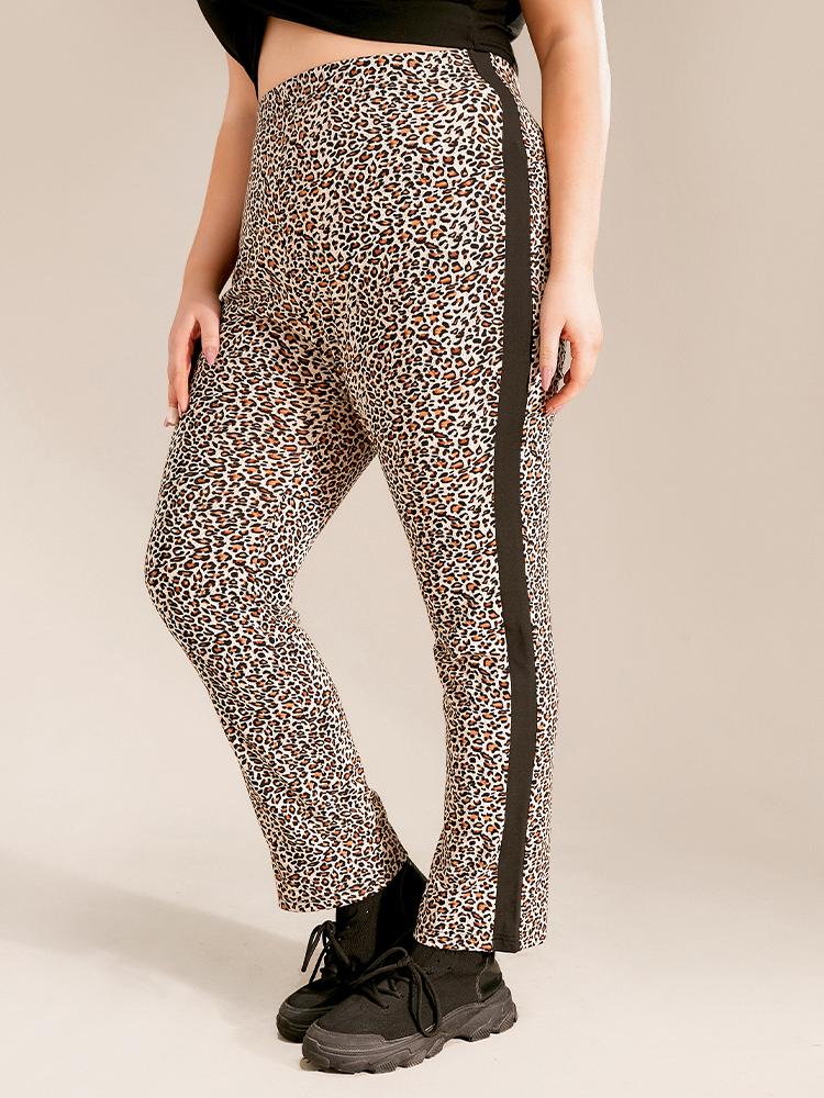 Black Striped Leopard Pants