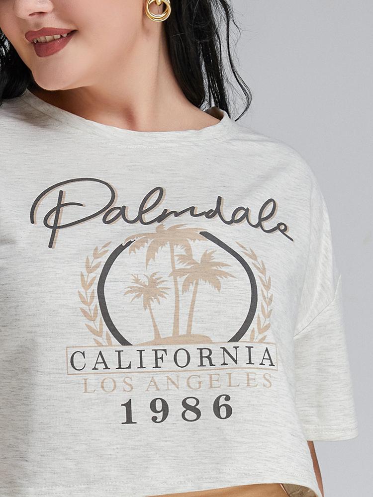 California 1986 Printed Crop T-shirt