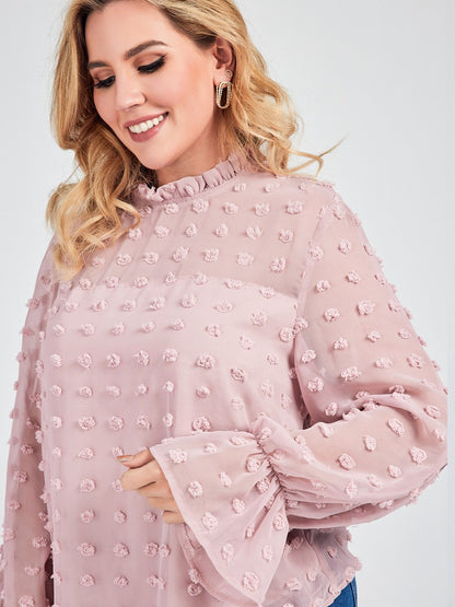 Chiffon Lantern Sleeve Blouse