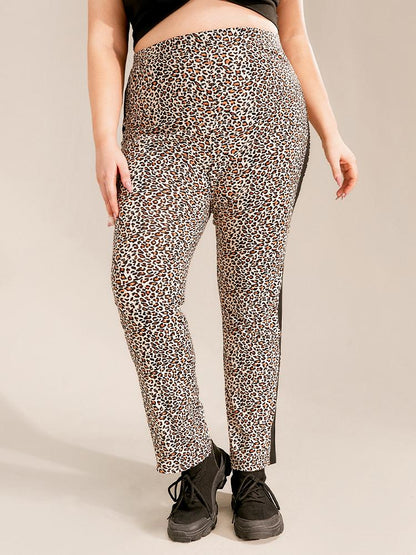 Black Striped Leopard Pants