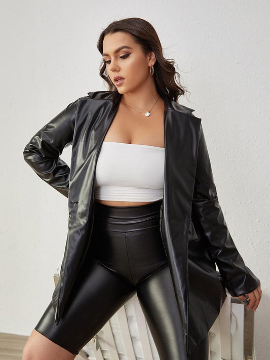 Chic Suit Collar Button Coat