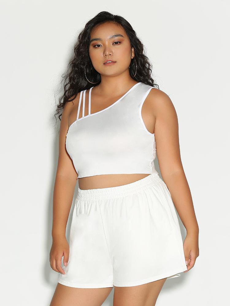 One Shoulder Crop Top