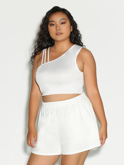 One Shoulder Crop Top