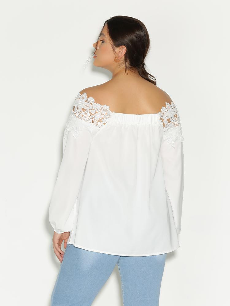 Lace Off Shoulder Blouse