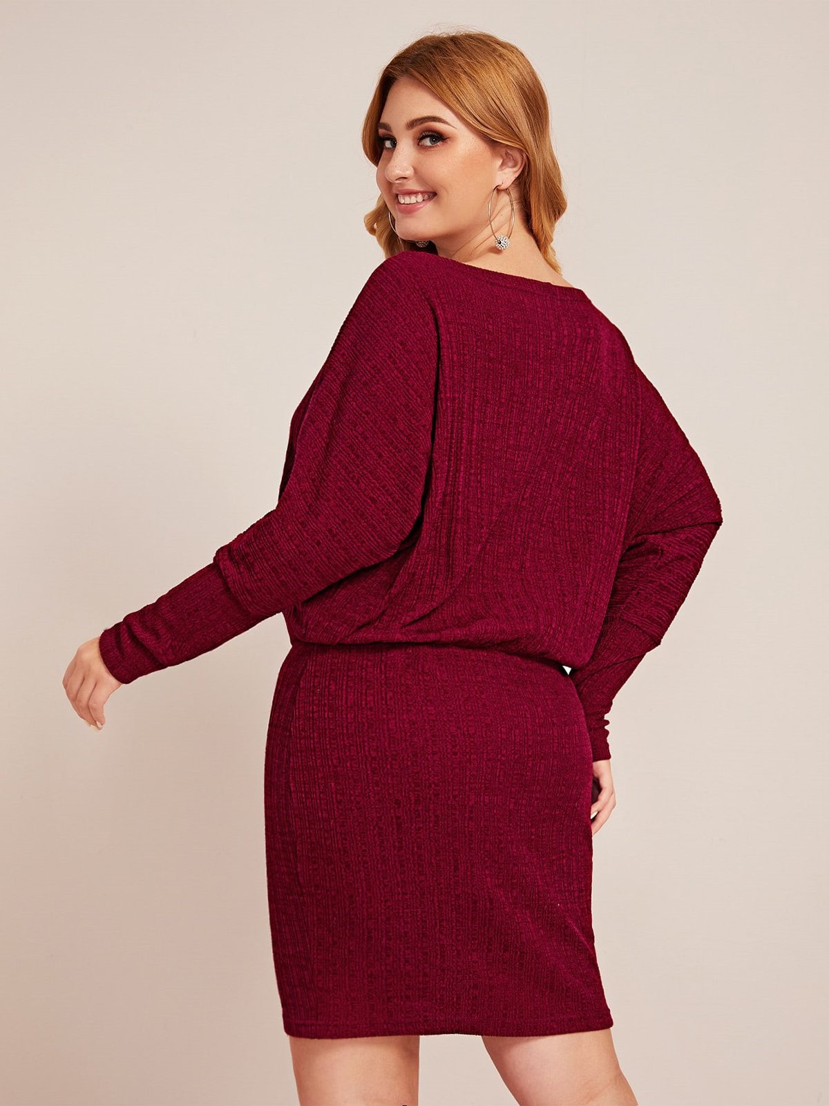 Off-shoulder Plain High Waist Dresses