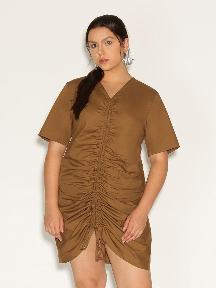 Front Pleated Dress