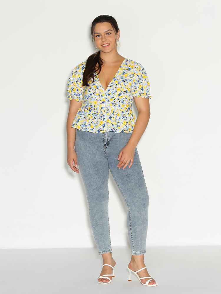 Ditsy Floral Frill Blouse