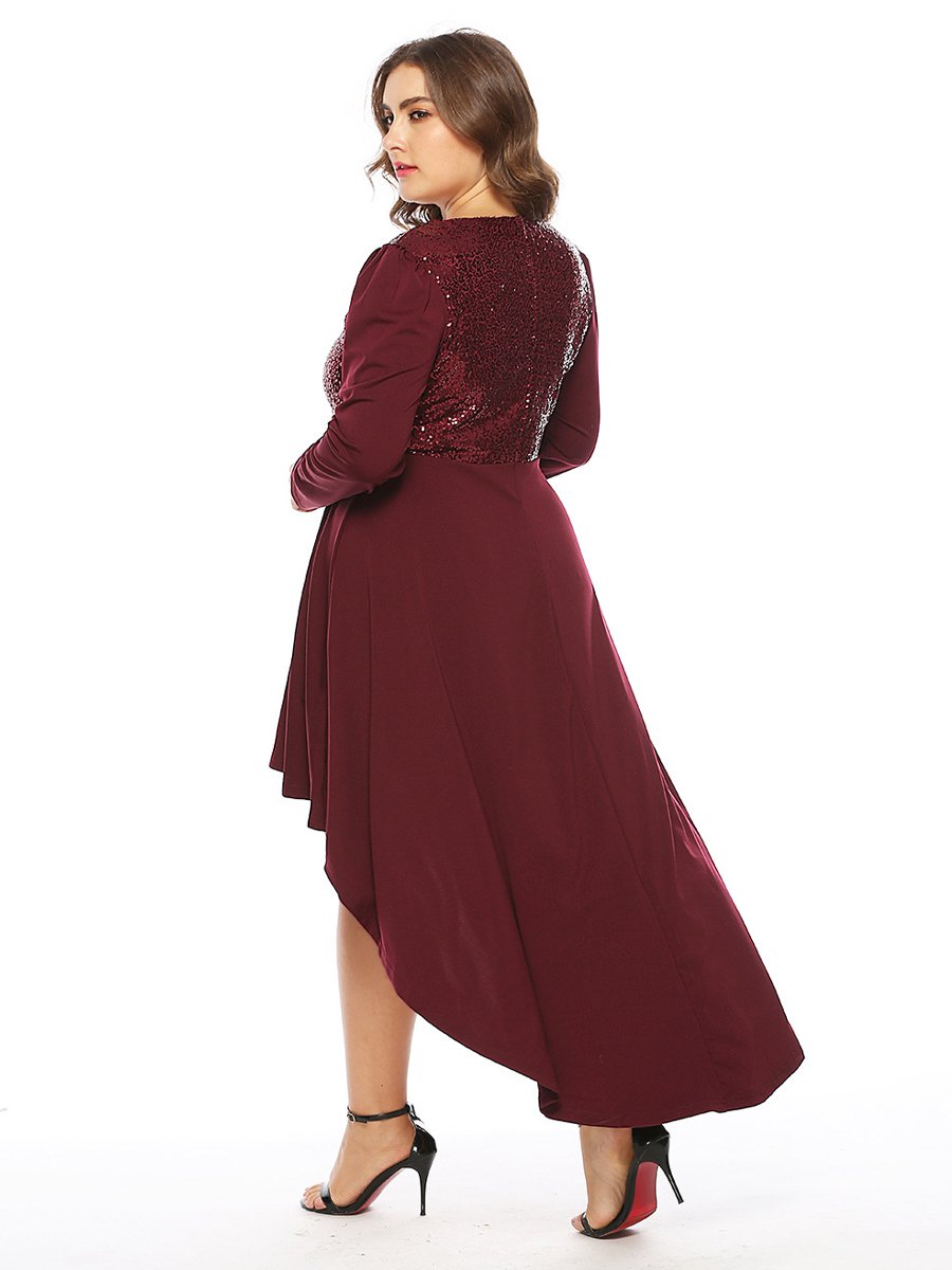 Round Sequins Patchwork Dresses